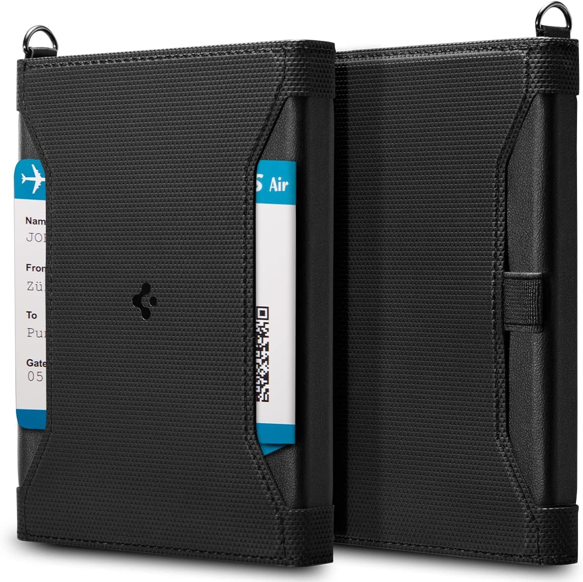 Spigen Passport Card Holder Passport Wallet Travel Documents Organizer Protector Passport Holder Travel Accessories with RFID Blocking Technology SIM Card Pin Included - Black Spigen Passport Card Holder Passport Wallet Travel Documents Organizer Protector Passport Holder Travel Accessories with RFID Blocking Technology SIM Card Pin Included - Black
